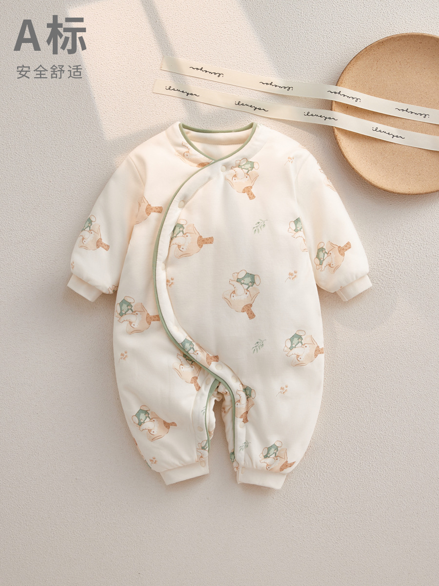 baby jumpsuit thermal quilted winter baby romper cotton thickened winter baby clothes baby romper