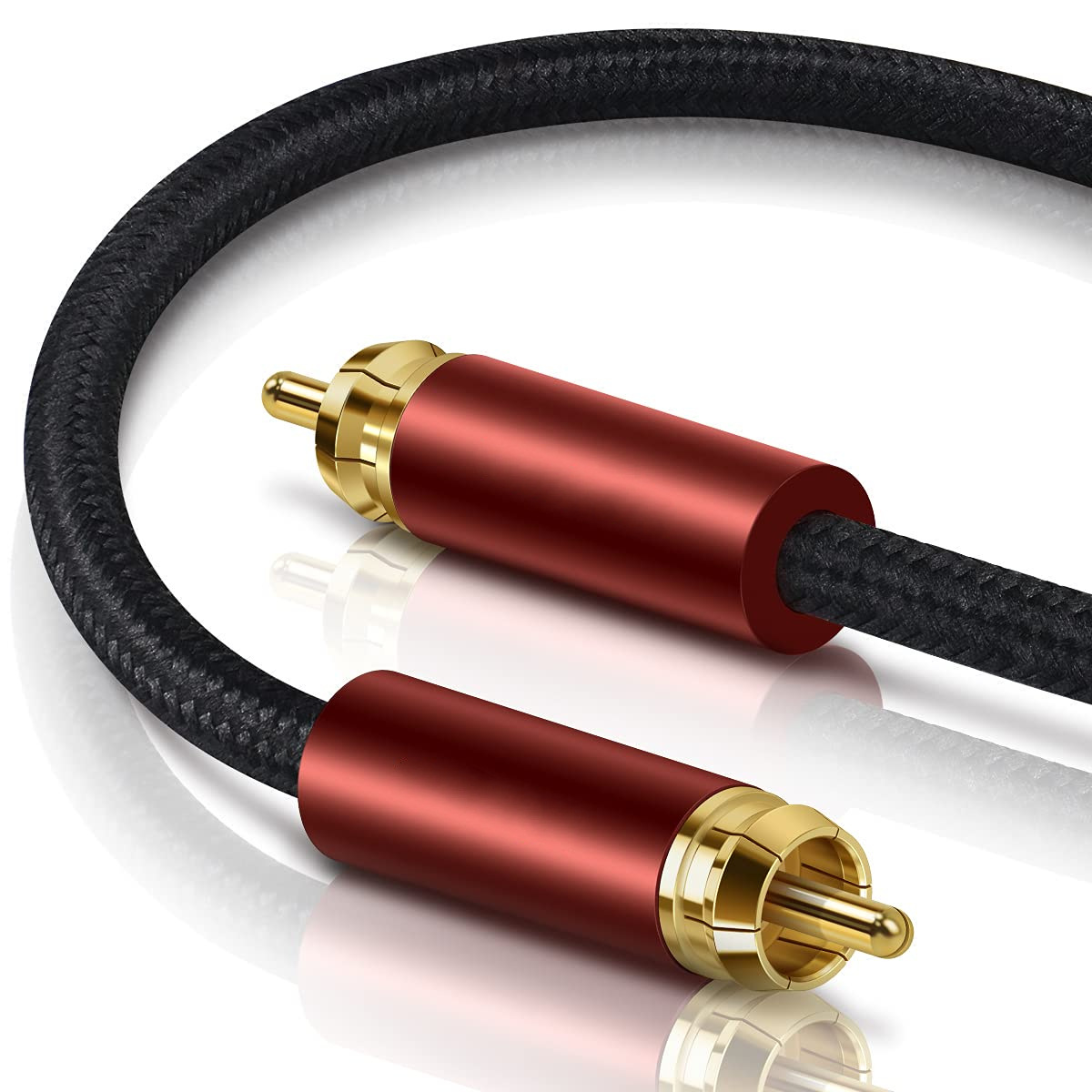 纯铜rca同轴线hifi数字音频线spdif低音炮音箱线coaxial连接线