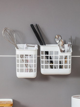 筷子篓沥水家用筷筒壁挂式筷子置物架厨房餐具收纳盒免打孔筷笼筒