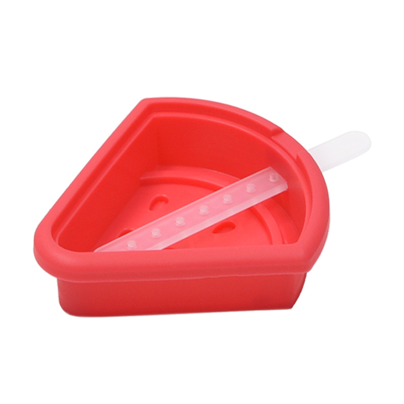 Silicone Ice Cream Mold Watermelon Ice-Making Mold Summer Fruit Series with Lid Triangle Quick-Frozen Ice Tray Food Grade