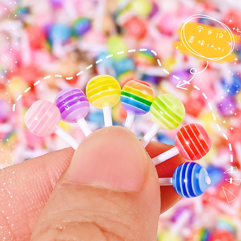 new candy toy lollipop color manicure cartoon 3d 3d simulation magic candy cream glue resin accessories