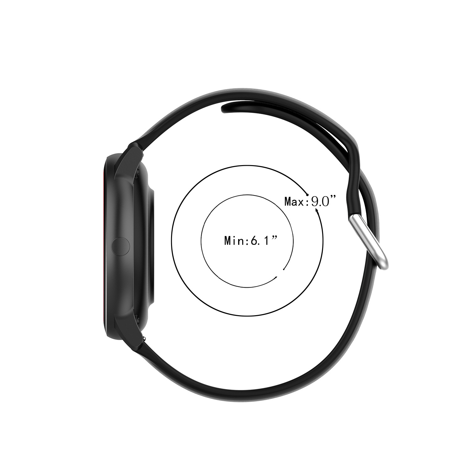 适用yamay sw022 小米haylou rt ls05s,one plus硅胶纯色双色表带