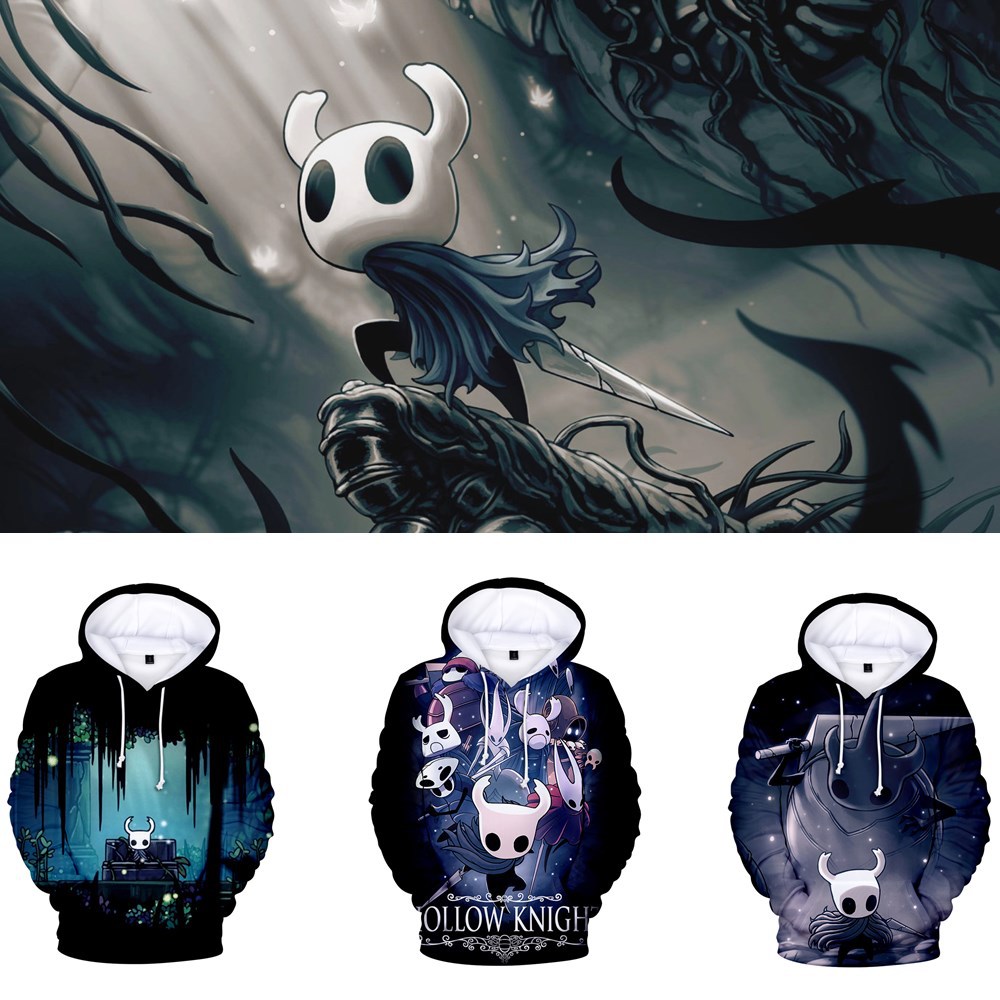 新品 cos 游戏 hollow knight 空洞骑士 3d数码印花套头连帽卫衣