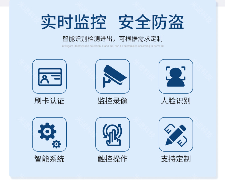 24小时图书馆门禁系统无人值守人脸识别门禁系统rfid门禁联动控制