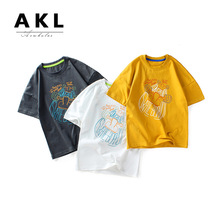 儿童服装夏季韩版新款童装t儿童T恤  中大童纯棉上衣男童短袖代发