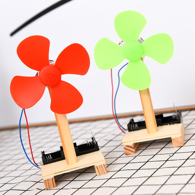 自制diy手工风扇玩具小学生创意科技小制作小发明 实验材料包