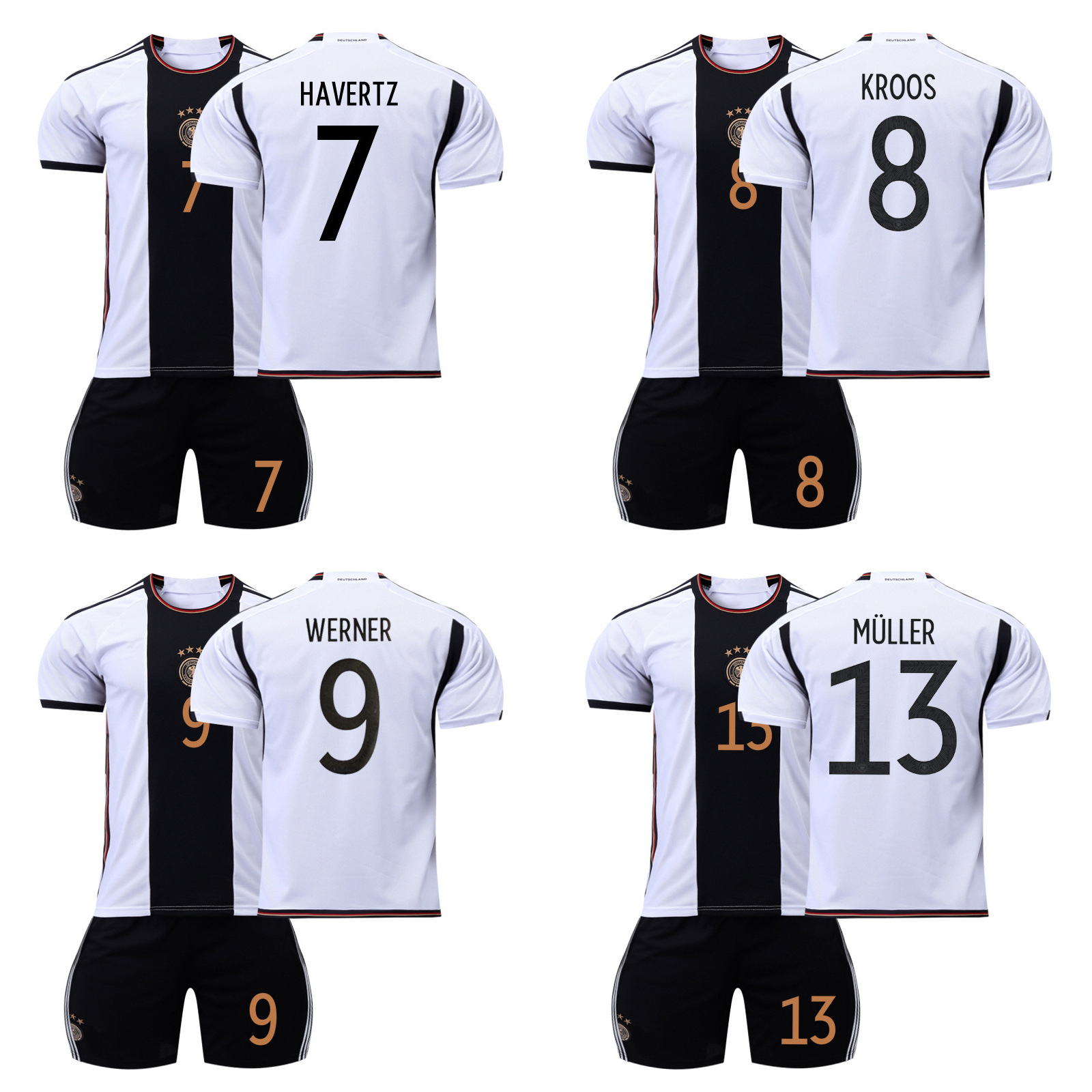 23德国主场世界杯足球服穆勒13号球衣萨内19号训练比赛队服套装