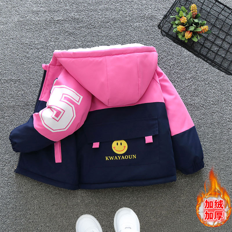 女童棉服2025新款冬装男童洋气加绒加厚冬季外套棉衣中大童派克服
