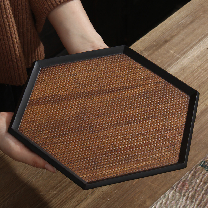 重竹茶盘整块实木干泡盘托盘长方形茶海功夫茶具简约家用茶台小号