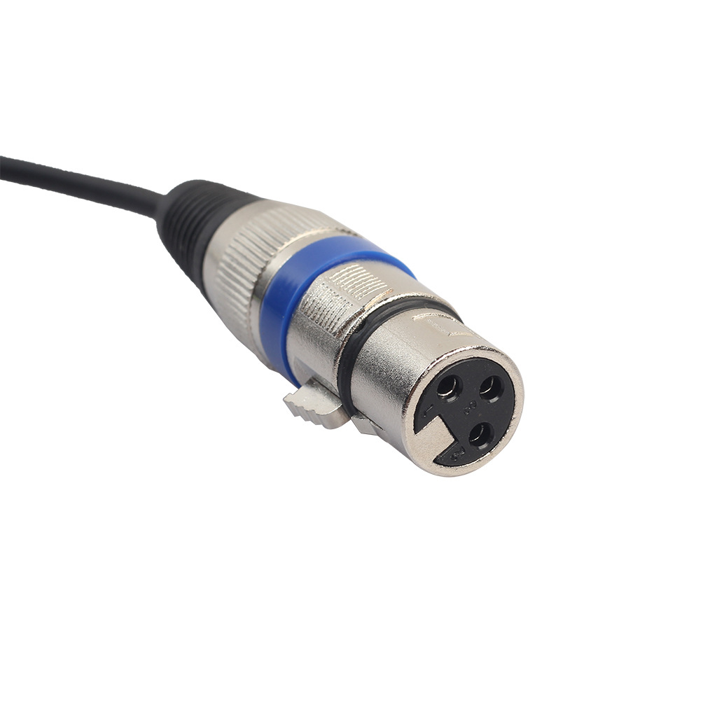 亚马逊fba黑色3米镀金头锌合金3.5公转卡农母麦克风转接线