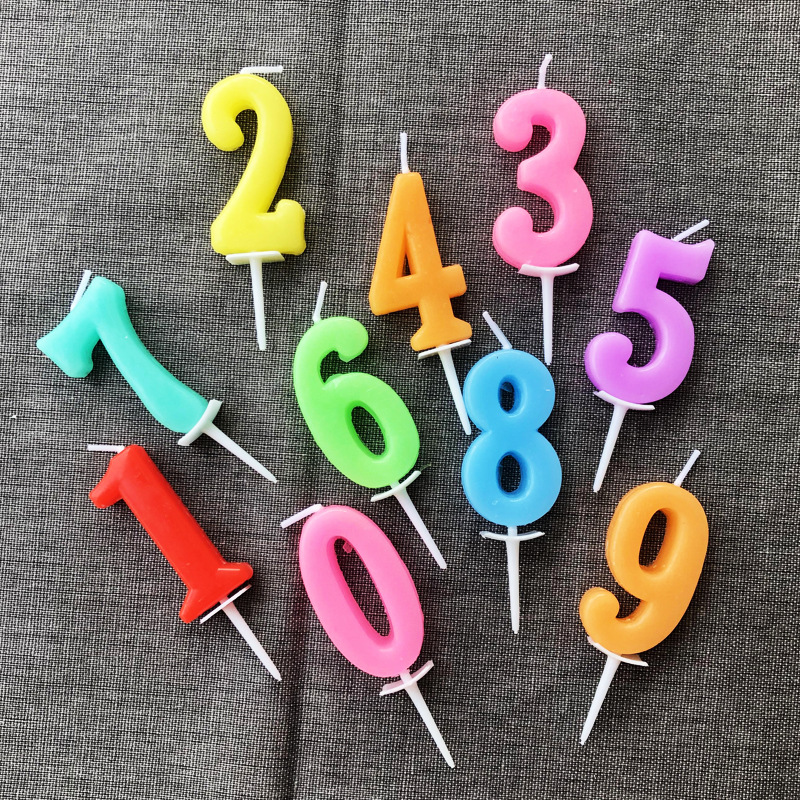 彩色数字蜡烛 ins生日蛋糕派对许愿儿童成人礼庆祝