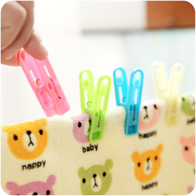 Windproof Plastic Trumpet Clip Towel Clothes Socks Underwear Hanging Multi-Clip Hanger Quilt Clothes Pin 20 Pack
