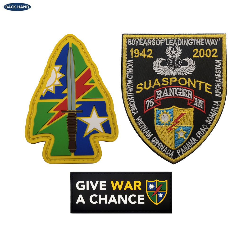 海客户外ranger闪电利刃pvc软胶魔术贴臂章游骑兵户外背包贴现货