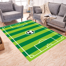 绿色足球场地毯客厅简约儿童房男孩卧室床边幼儿园家庭训练游戏毯