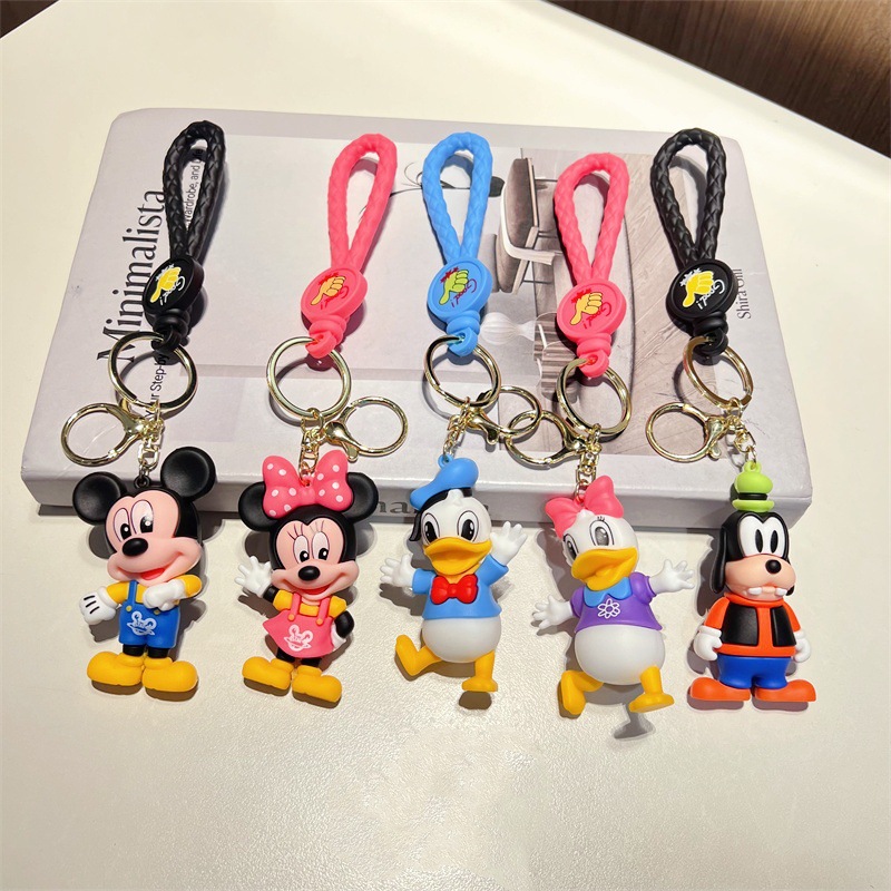 Creative Cartoon Mickey's Great Clubhouse Hunt Keychain Cute Mickey Minnie Donald Duck Key Chain Men and Women Handbag Pendant