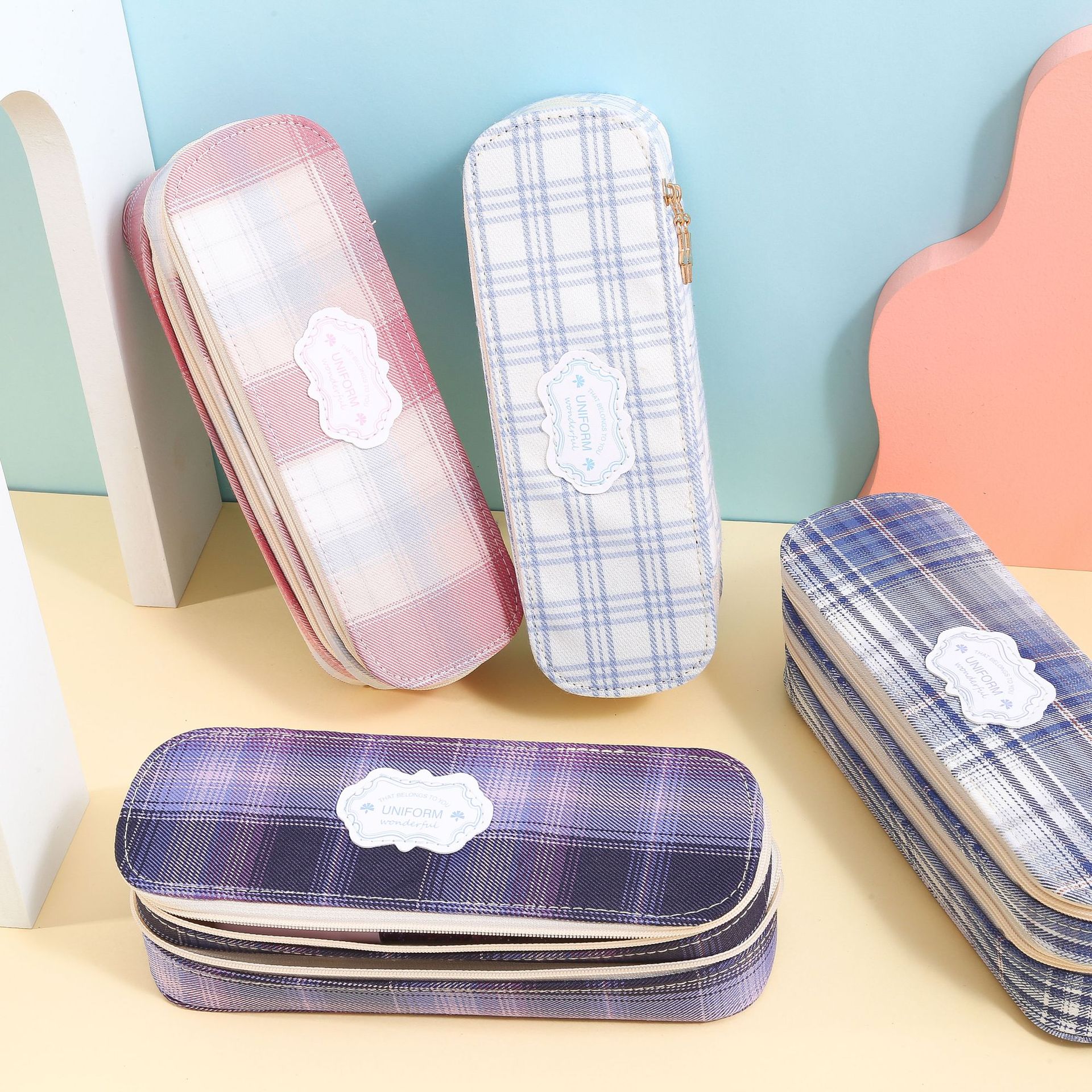 mokojk来信双层笔盒可爱文具盒小学生笔盒笔袋学习用品批发