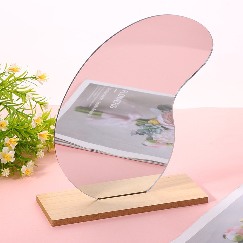 Factory Wholesale Irregular Mirror Cloud Shaped Makeup Mirror Ins Student Desktop Handmade Diy Acrylic Lens