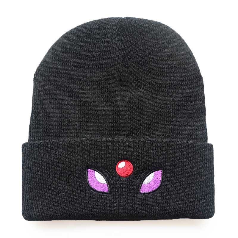 European and American Popular Men's and Women's Autumn and Winter Hat Cartoon Cute Eyes Woolen Cap Outdoor Keep Warm Knitted Hat