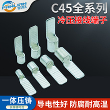 C45插片插针紫铜焊接铜鼻子DZ47空开冷压接线端子C45-1.5-4-6-10