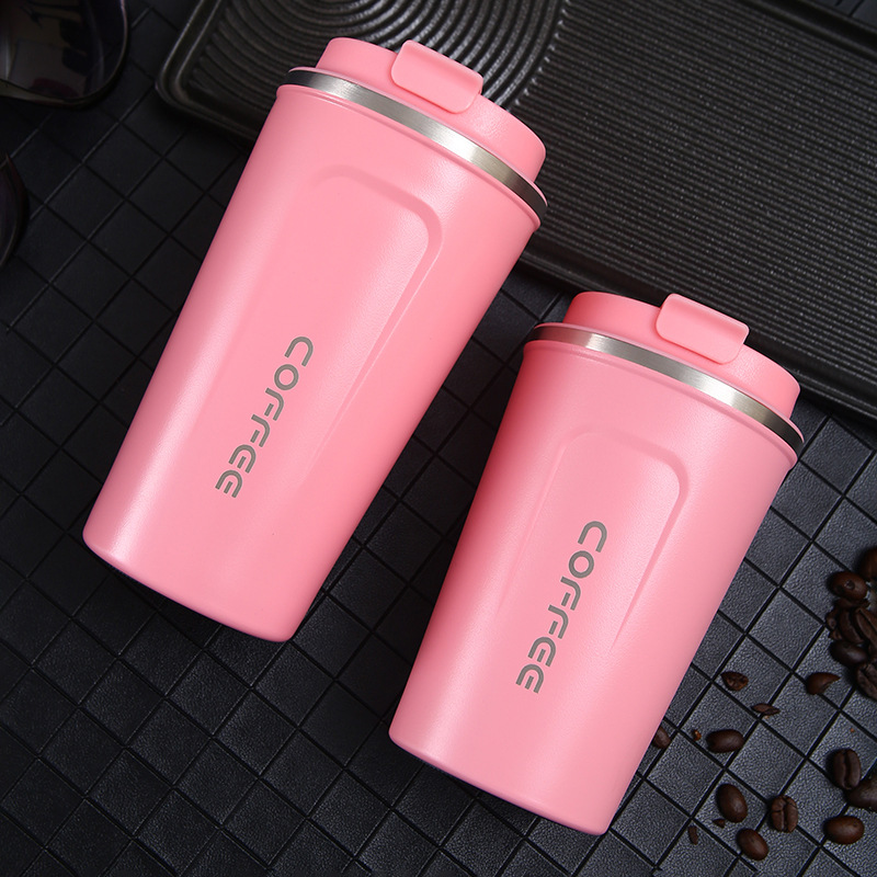 304 Stainless Steel Coffee Cup Business Vacuum Cup Simple Office Portable Cup Portable Vehicle-Mounted Water Cup Gift Wholesale