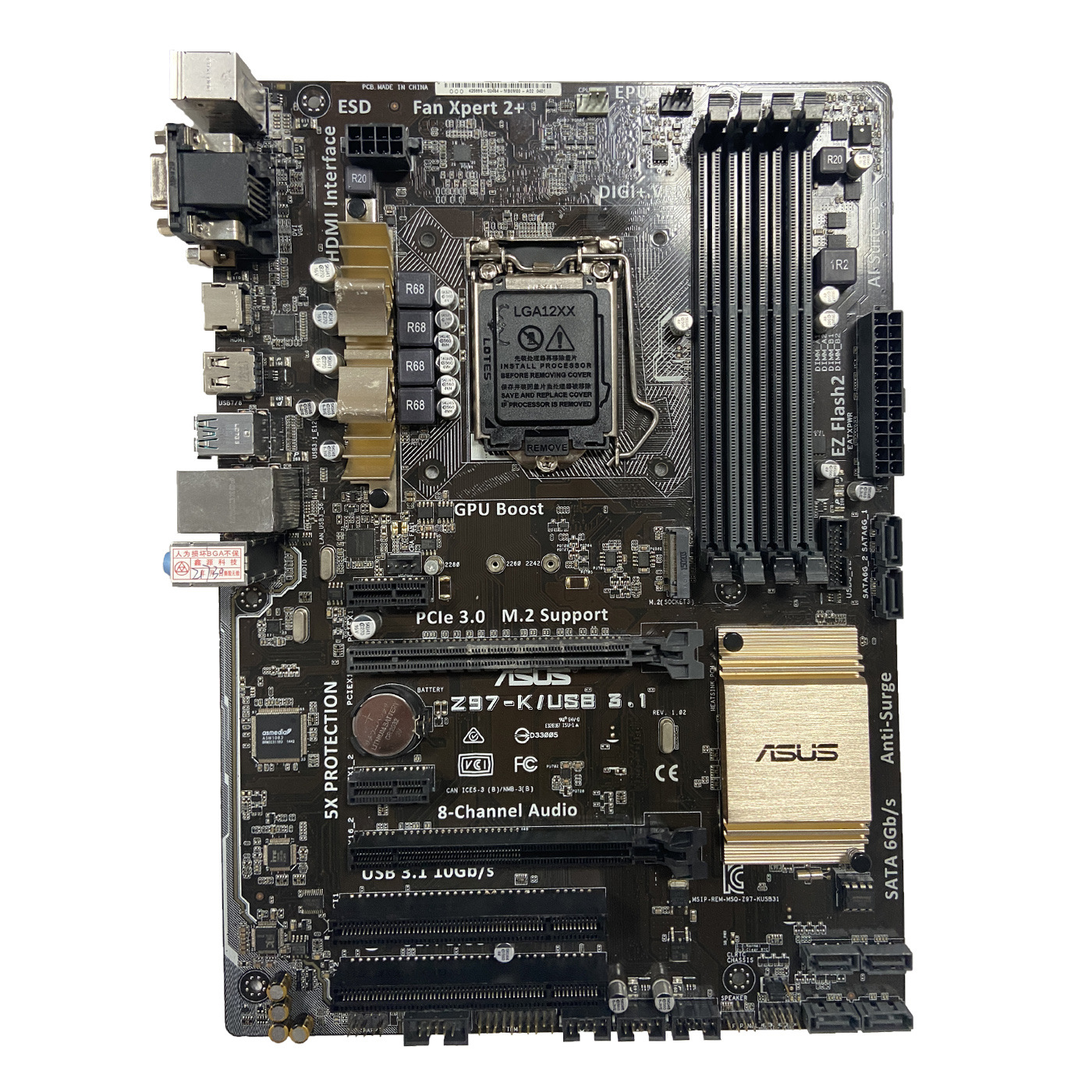 适用于华硕z97-k/usb3.1电脑主板1150针atx板型 内存ddr3