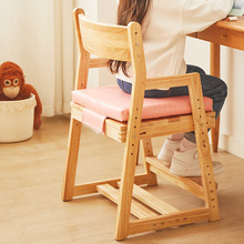 批发批发实木儿童学习椅可升降成长椅学生家用靠背写字椅子可调&