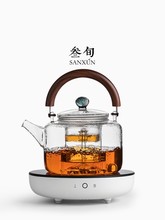 BTV4电陶炉煮茶器家用加厚耐热玻璃壶大容量全自动茶炉蒸围炉室内