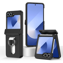 适用于三星Z FLIP5折叠插卡手机壳Z FLIP6中轴卡包透明保护套批发