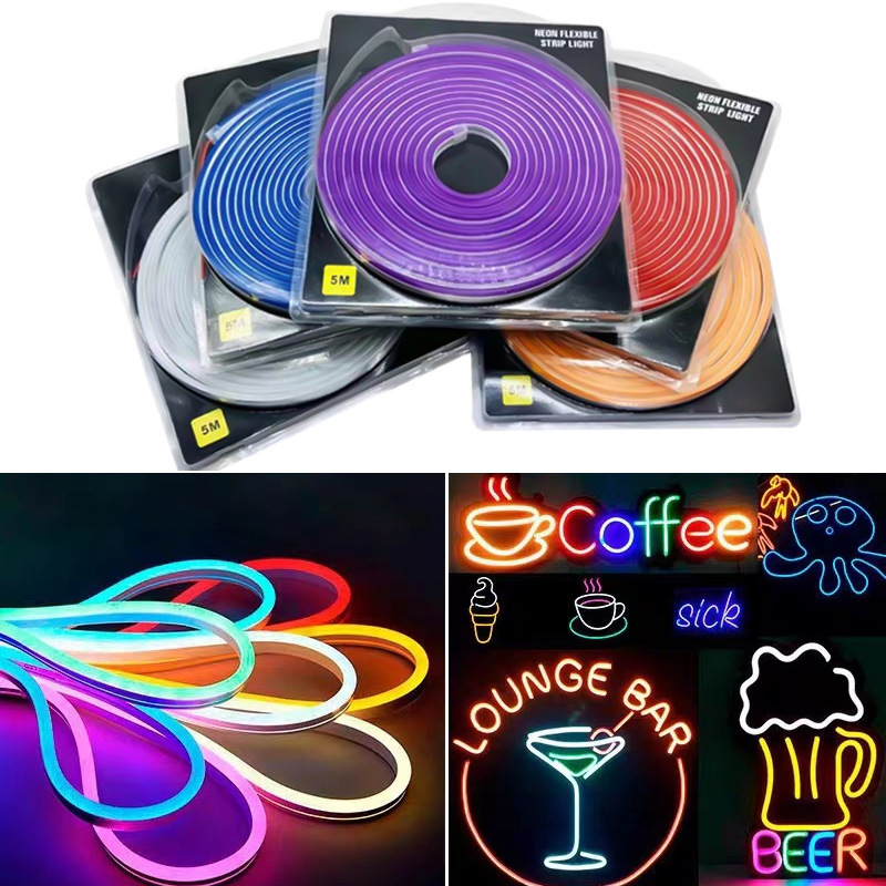 led硅胶柔性霓虹灯带12v做字造型无导线户外防水广告装饰招牌灯条