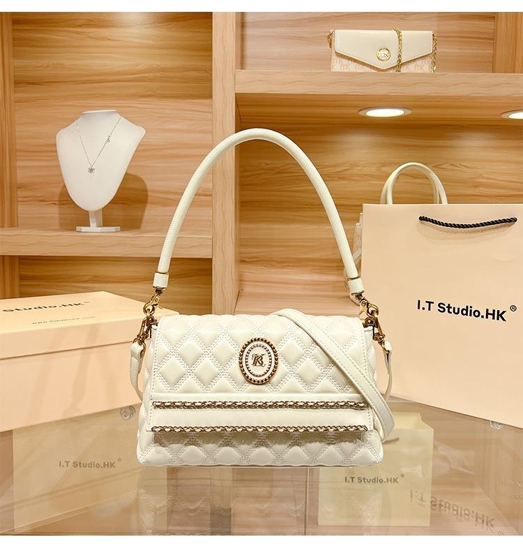 2023新款菱格单肩腋下包高级质感时尚新品女包香港it女包今年流行-阿