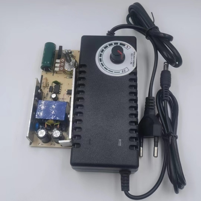 3-15V10A不带显示欧规可调电源适配器led灯带电机 鼓风机水泵