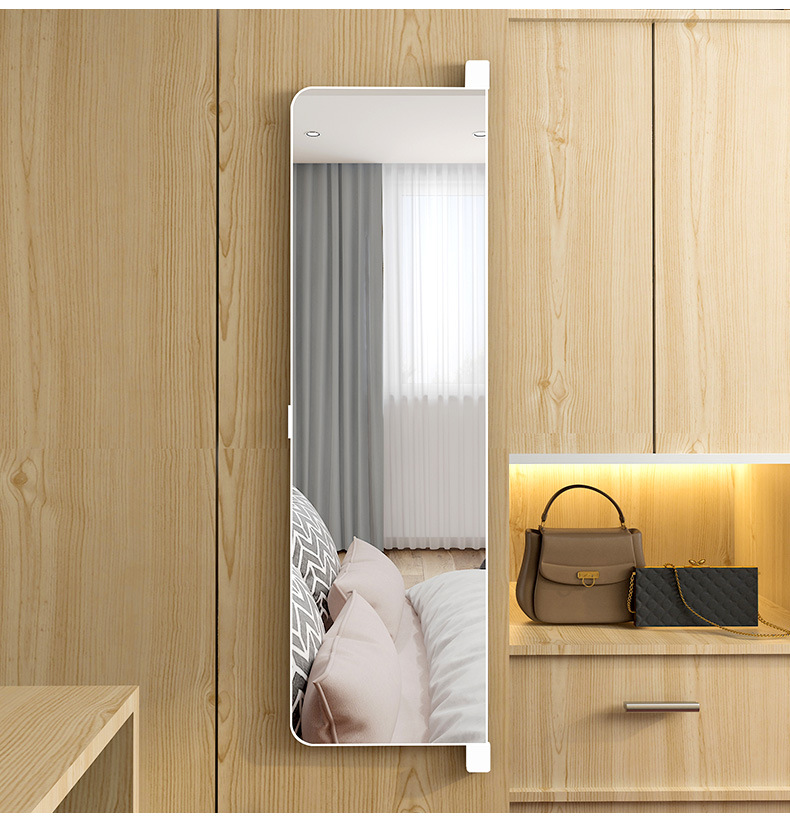 衣柜全身穿衣镜子内置推拉平开门内装隐形折叠旋转试衣对翻转隐藏