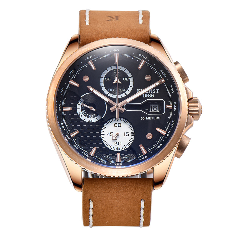 瑞士注册品牌kuerst酷尔时顿大表盘男士石英手表网红带货工厂直营