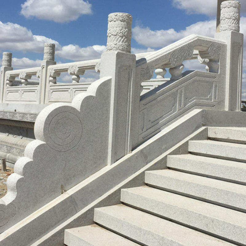 厂家雕刻石栏杆石雕河道栏汉白玉石桥花岗岩石栏板升旗台浮雕制作