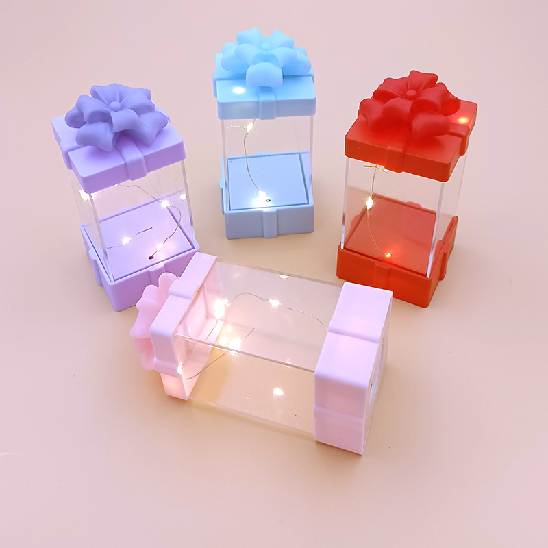 电子发光玩具盒儿童手工diy黏土玩具配件小夜灯灯架装饰灯带音乐