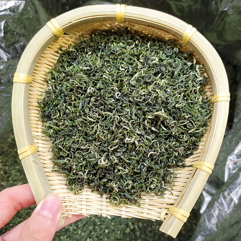 碧螺春绿茶2021新上市高山绿茶炒青茶叶浓豆香花香耐泡型散装批发