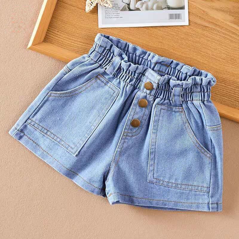 Girls' Denim Shorts Summer New Korean Style Baby All-Match Thin Outer Wear Children's Summer Clothing Western Style Short Pants Fashion
