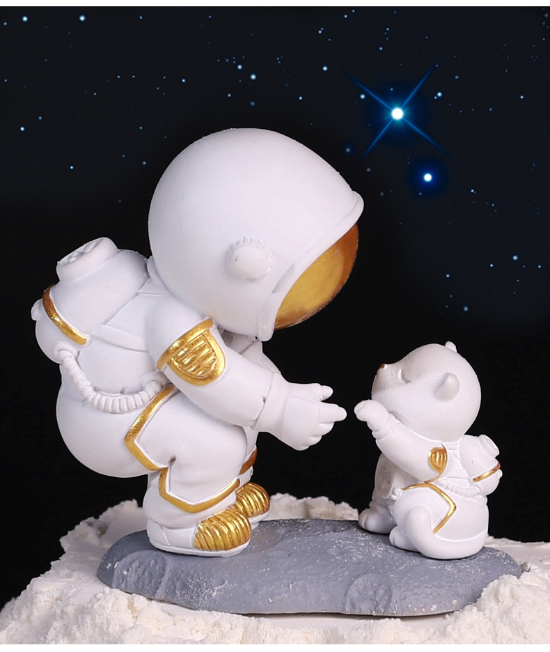 太空人树脂工艺家居装饰品客厅宇航员摆件手办模型送同学创意礼品