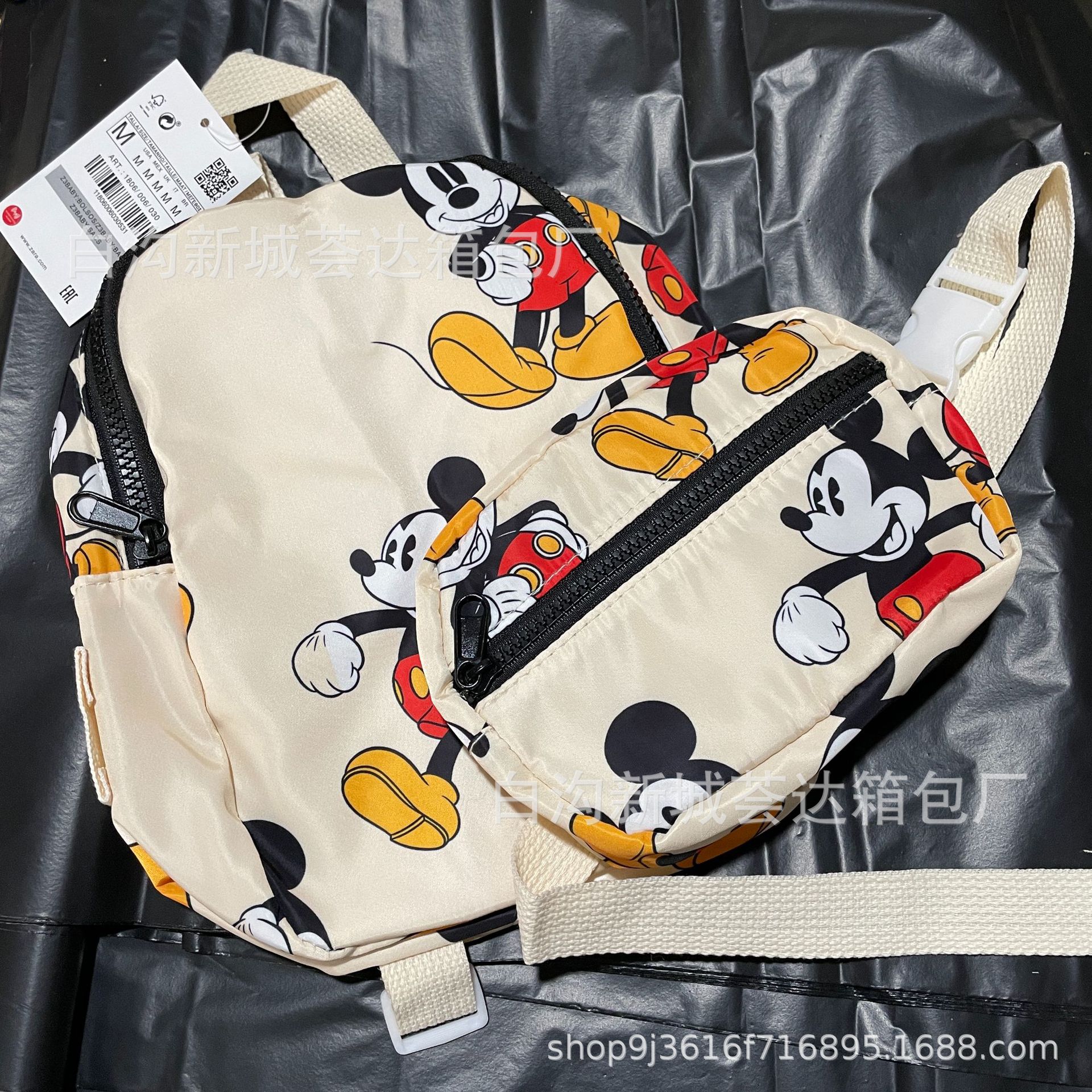 Z Mickey Mouse Kindergarten Kid's Small Schoolbag Cute Mickey Mouse Printing Small Class 3 Years Old 5 Years Old Lightweight Double-Shoulder Backpack