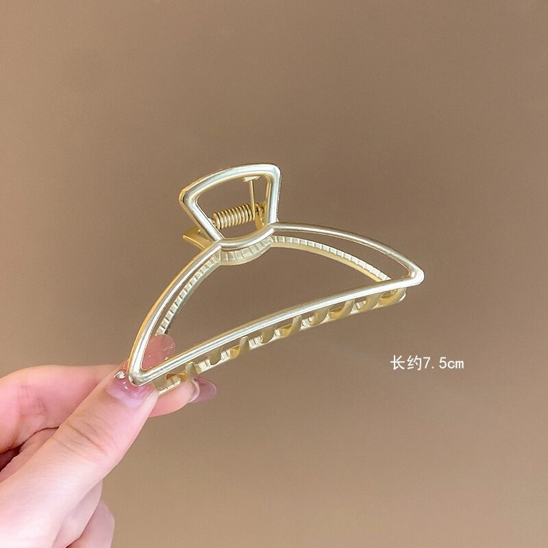 Korean Style Updo Metal Hair Clip Hairpin High-Grade Temperament Large Shark Clip Pearl Hair Accessories Hairpin Wholesale Female