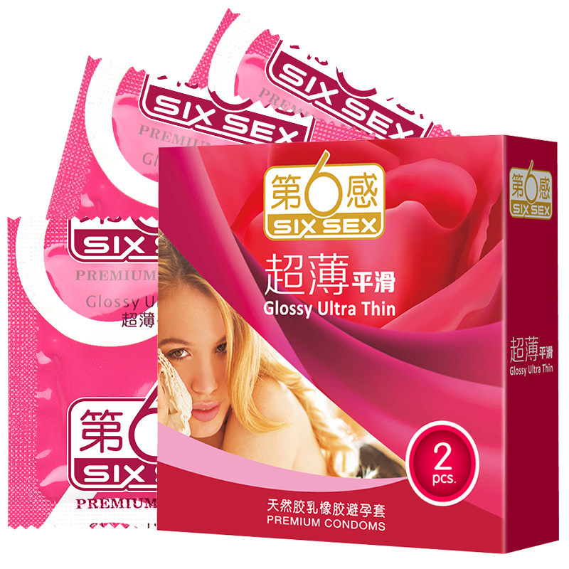 Sixth Sense Condom Ultra-Thin Smooth 2 Thread Particles Six-in-One Ice Fire Blending 3 Condom for Fun