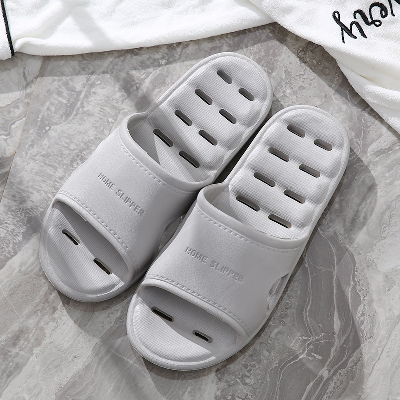 Bathroom Slippers Women's Summer Household Bath Non-Slip Home Indoor Leaking Quick-Drying Slippers Men's Summer