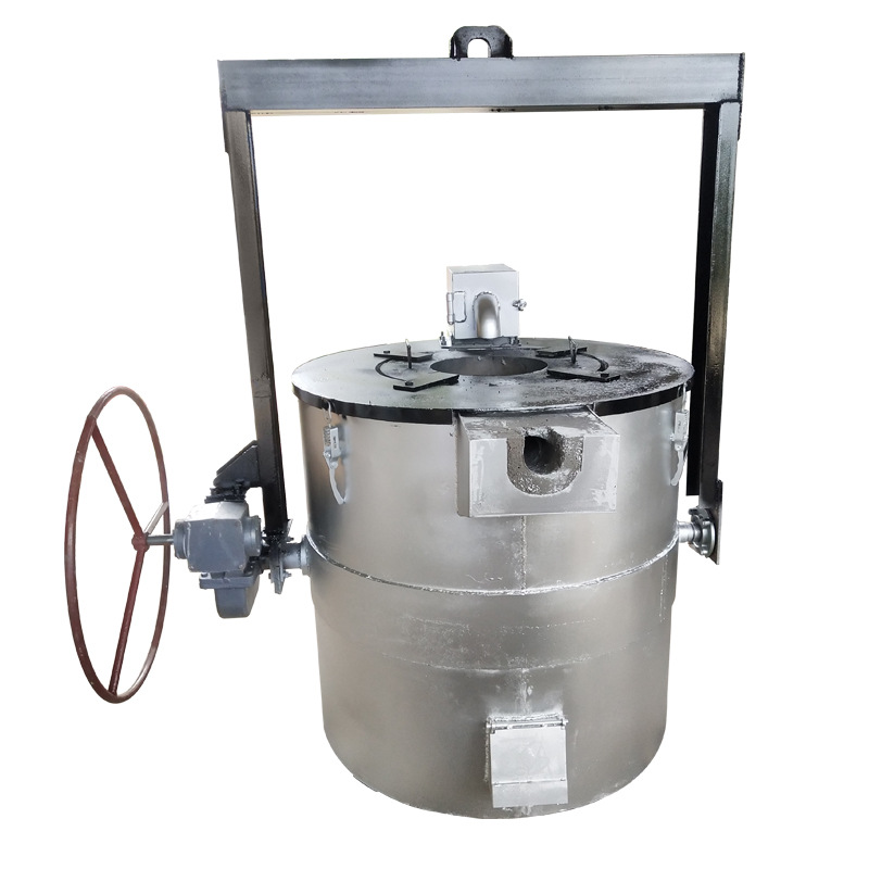 铝合金熔炼炉 化废铝易拉罐淬火热处理炉 800kg小型天然气坩埚炉