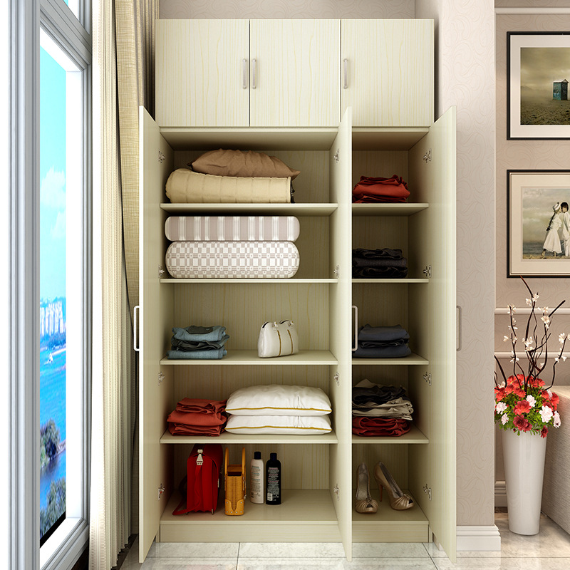 阳台柜大容量储物柜实木衣柜简约经济型收纳杂物柜鞋柜