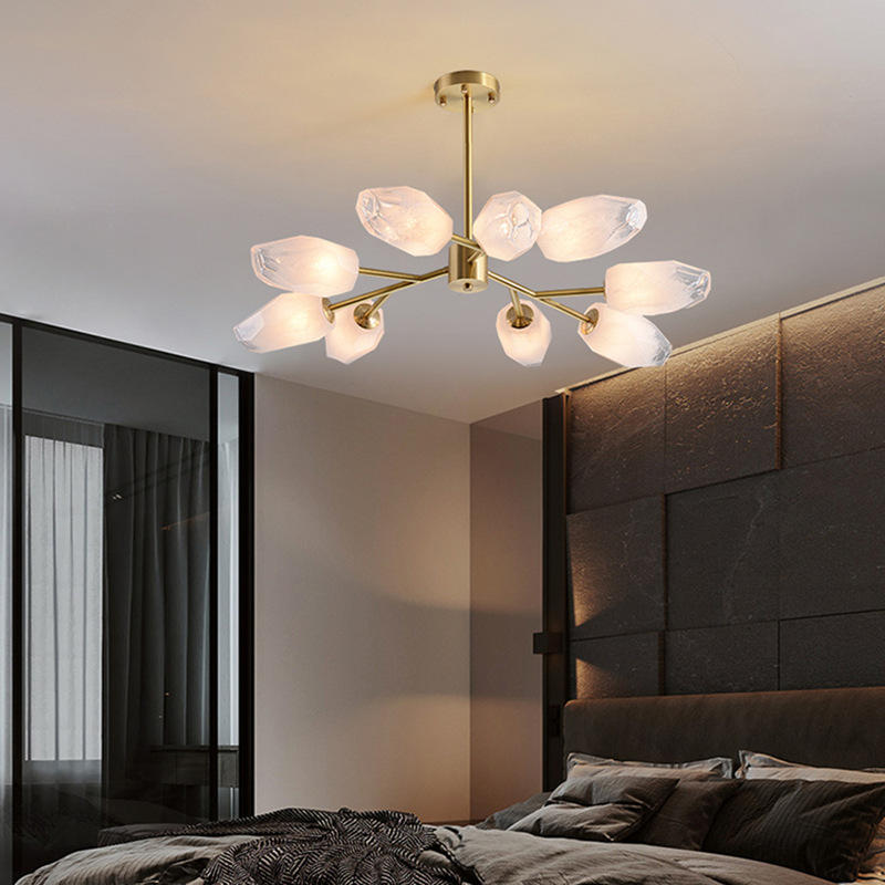 北欧后现代吊灯全铜卧室客厅餐厅样板房轻奢大气纯铜流行家用灯具