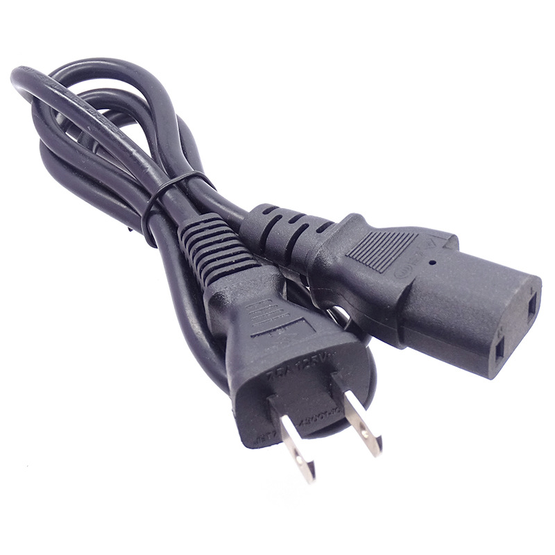 日规电源线二插带绝缘c17两孔品字尾pse二芯品字尾日本日标插头线