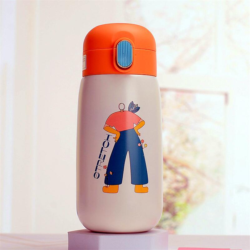 316 New Smart National Fashion Vacuum Cup Chinese Style Retro Water Glass Lettering Men's and Women's Student Kettle