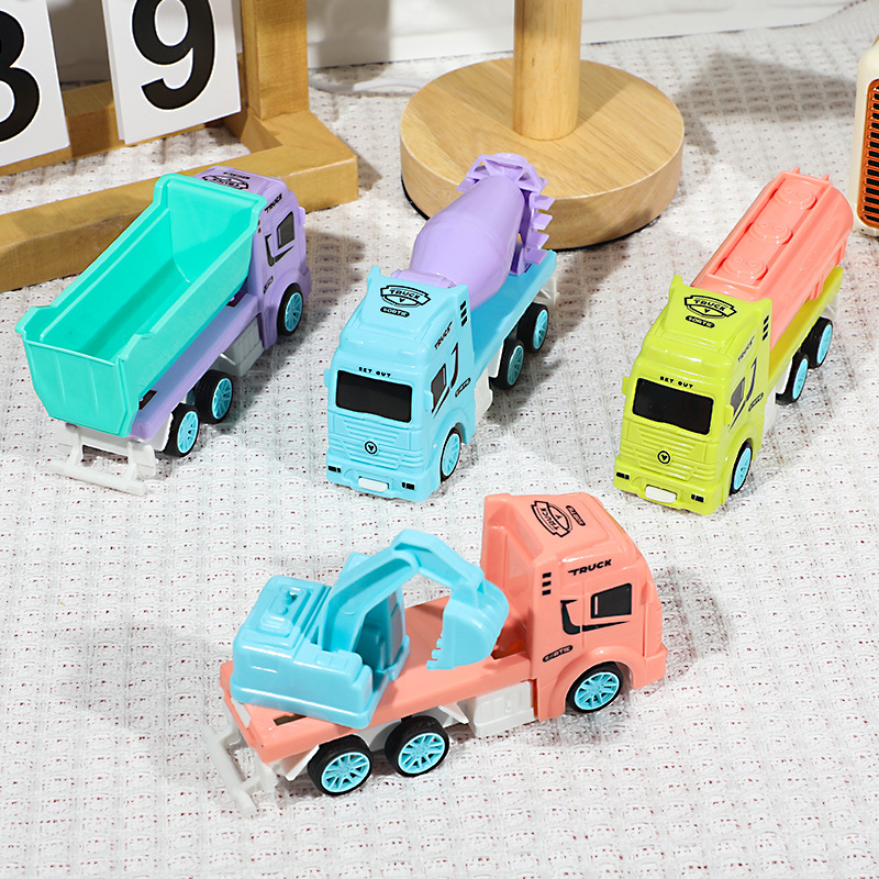 Children's Inertia Warrior Engineering Car Toys Drop-Resistant Anti-Collision Baby Excavator Model Toy Night Market Stall Wholesale
