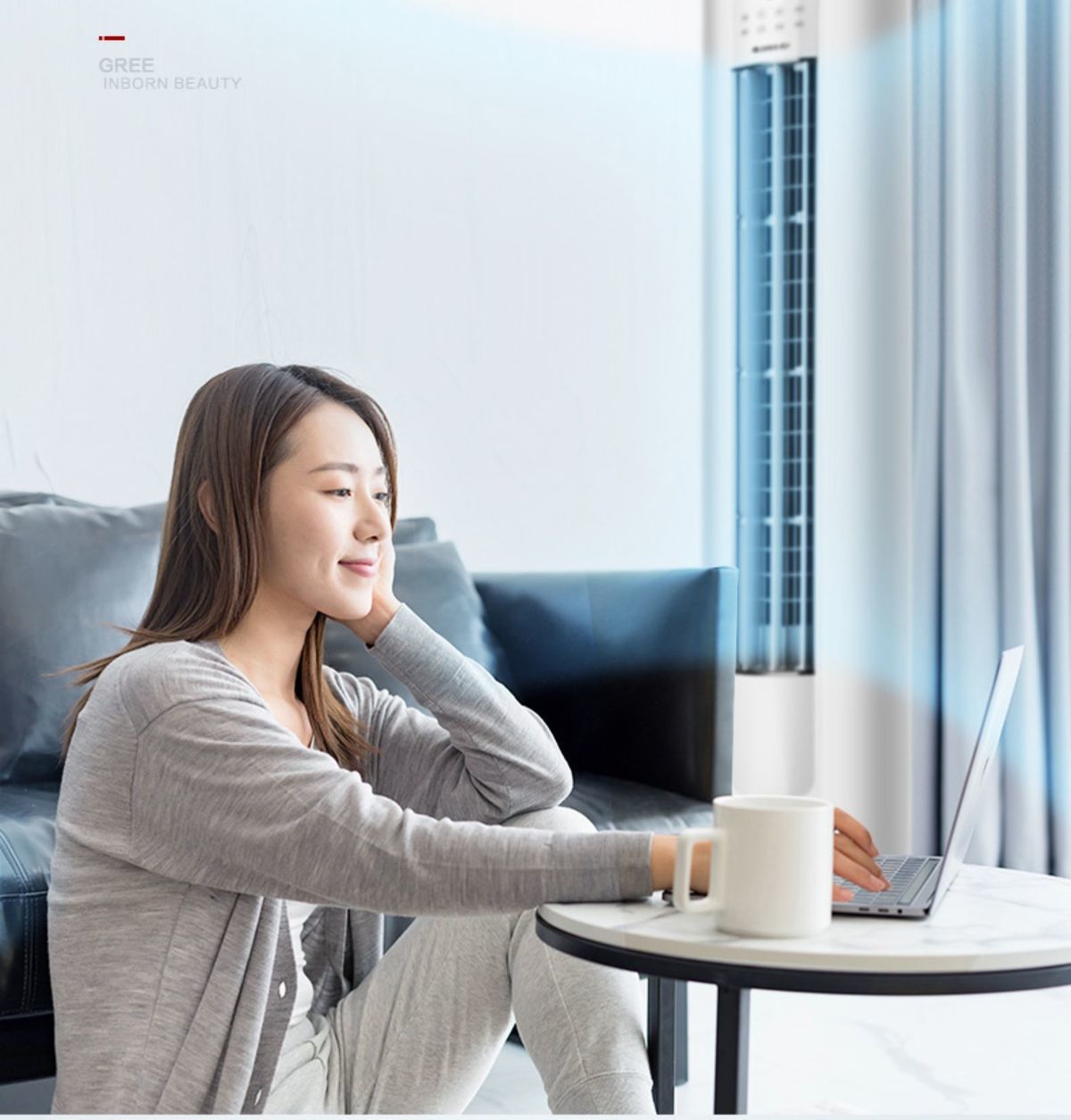 格力空调天丽优钻3匹3级变频 新能效冷暖立式柜机72lw/72530皓白