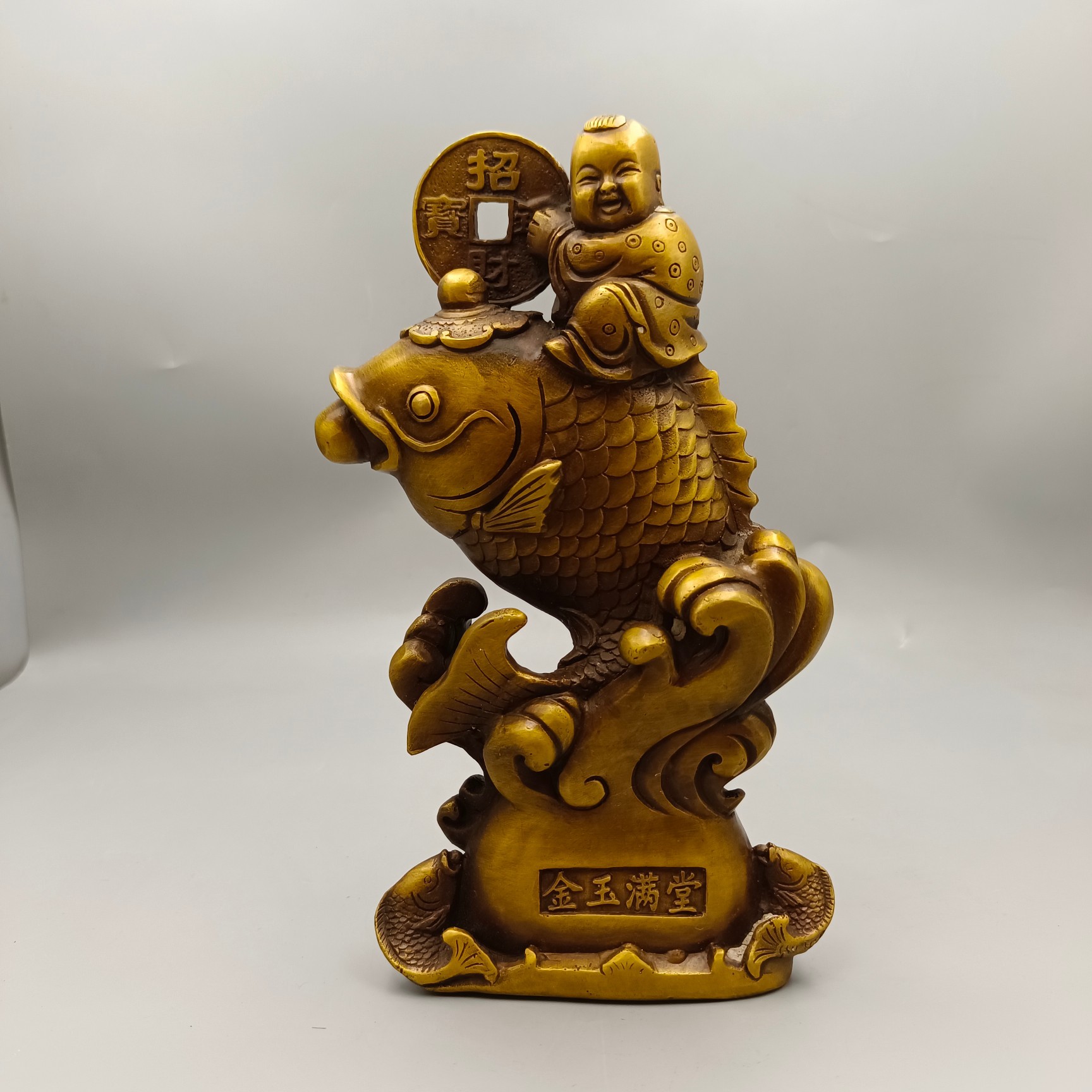 仿古铜金童玉女童男童女新婚庆礼品金玉满堂早生贵子摆件福娃娃装